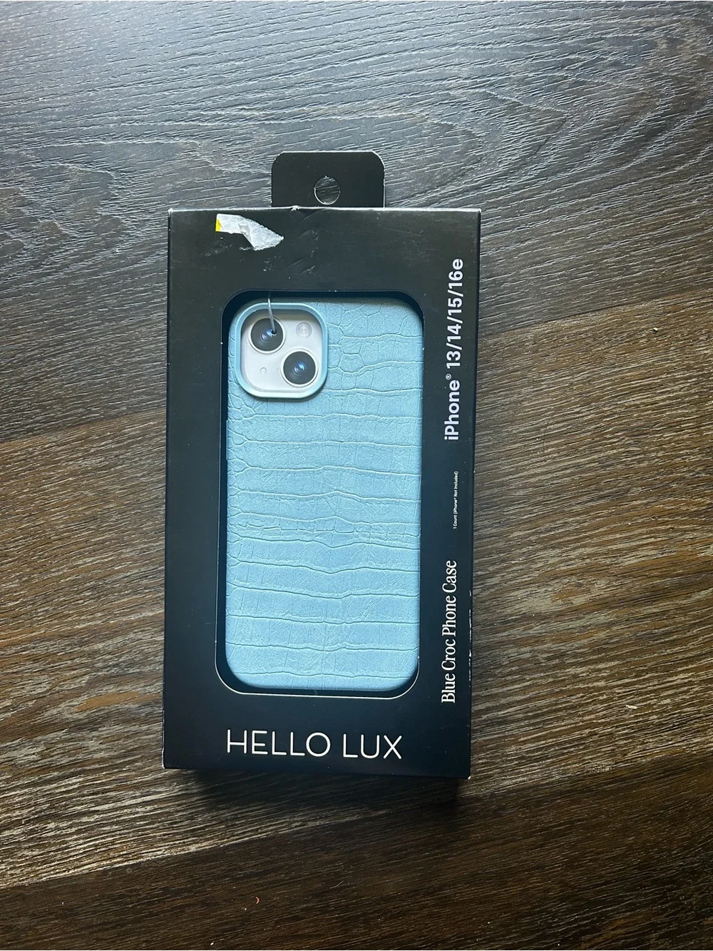 Blue Croc Texture Phone Case for iPhone 13/14/15/16e